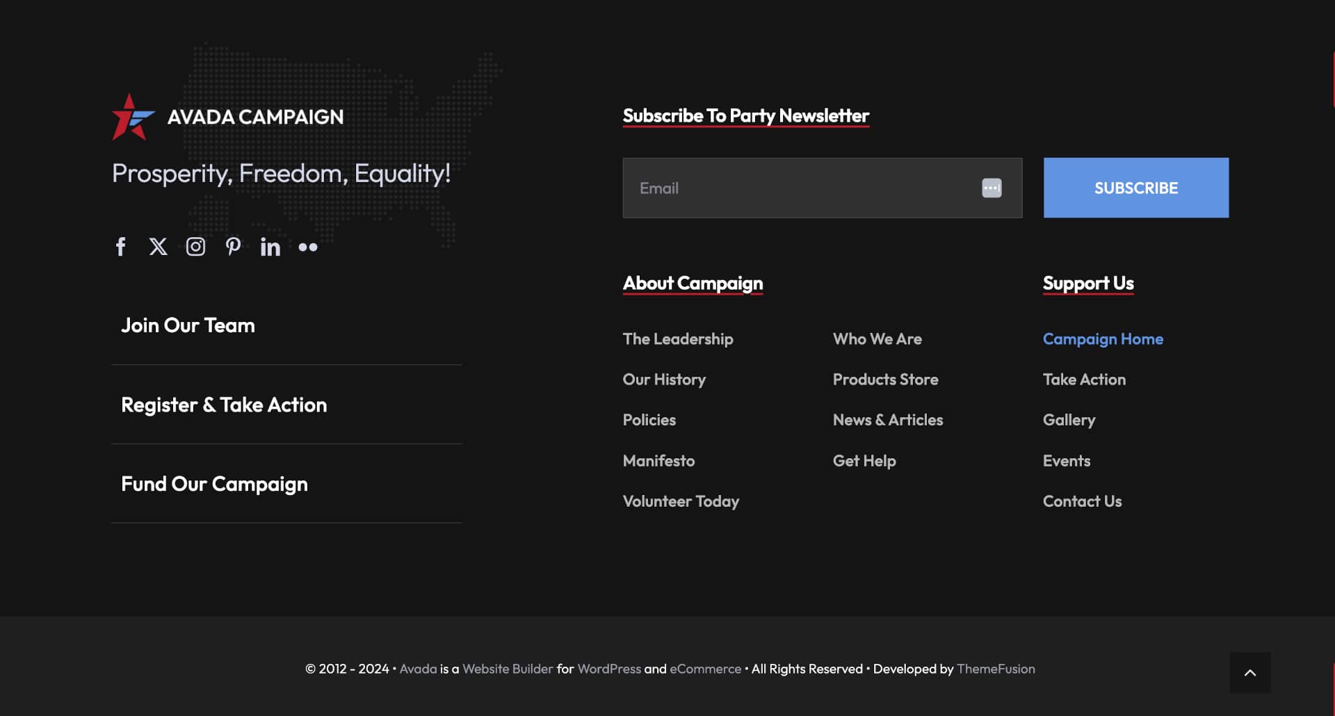 Avada Campaign Footer